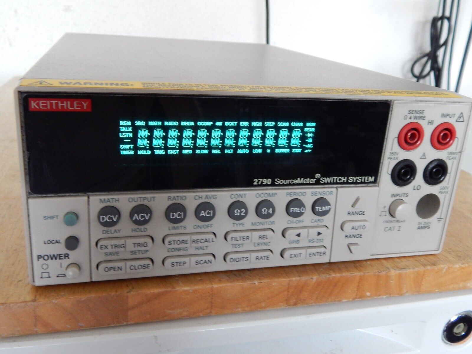 KEITHLEY 2790 SourceMeter,. faceplate has slight damage where fuseholder is KEITHLEY 2790 SourceMeter,. faceplate has slight damage where fuseholder is